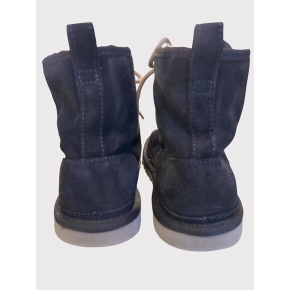Ugg womens Blue Suede Boots With Shearling Lining Size 10 - Picture 4 of 7